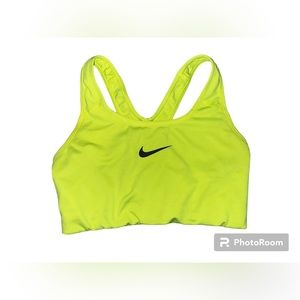 Nike DryFit Sports Bra - Neon Green/Yellow - Size M